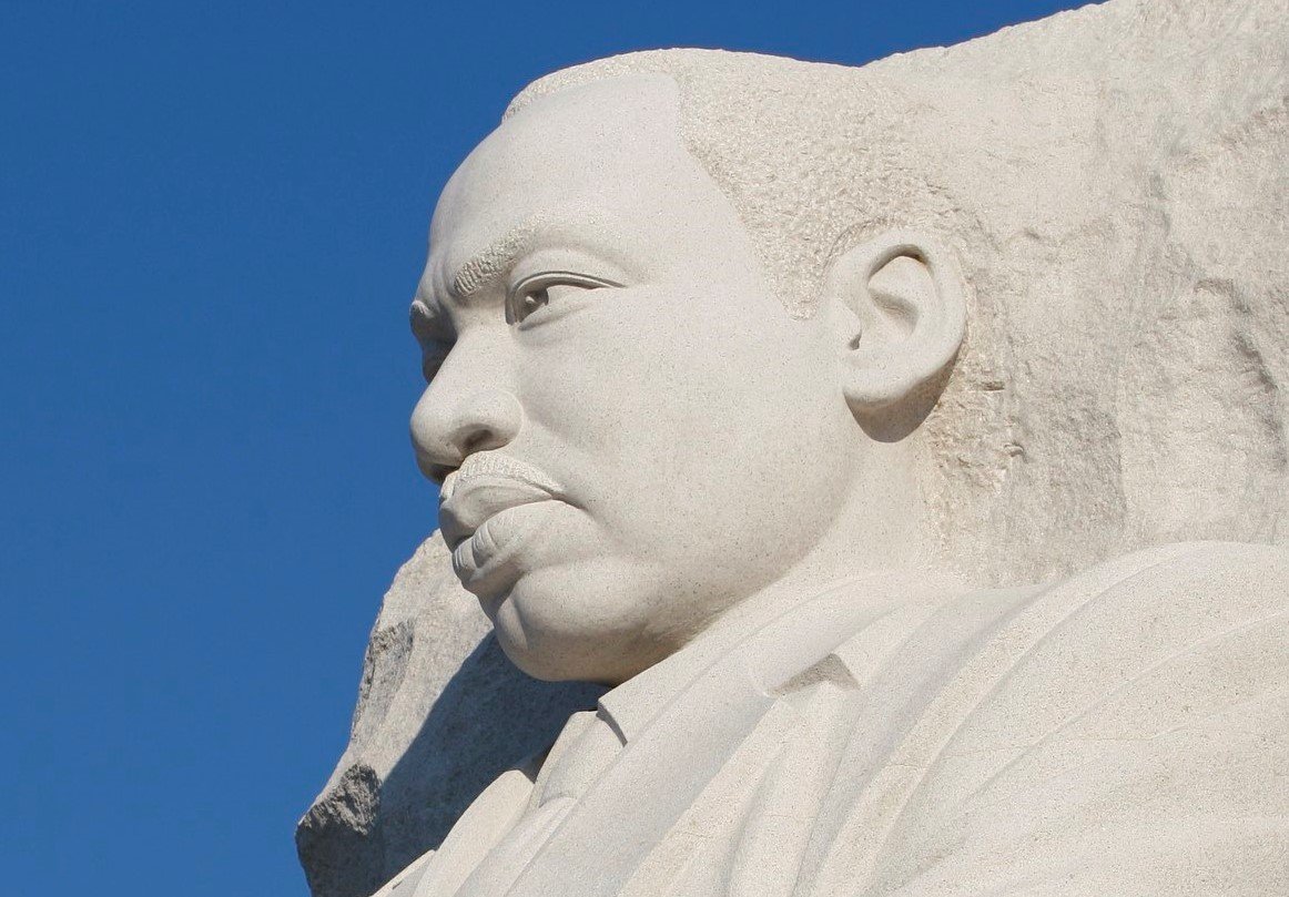 This image of the 30-foot sculpture of Dr. Martin Luther King Jr. on the National Mall in Washington Aug. 22, 2011, the year the memorial opened.